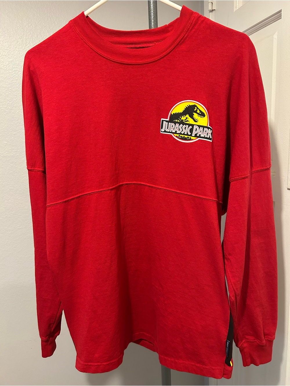 Jurassic Park  Spirit Jersey  Red Long Sleeve Tee